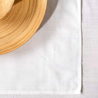 Σετ Τραπεζομάντηλο και 12 Πετσέτες Φαγητού Αιγαίον Leaf 180X275 White